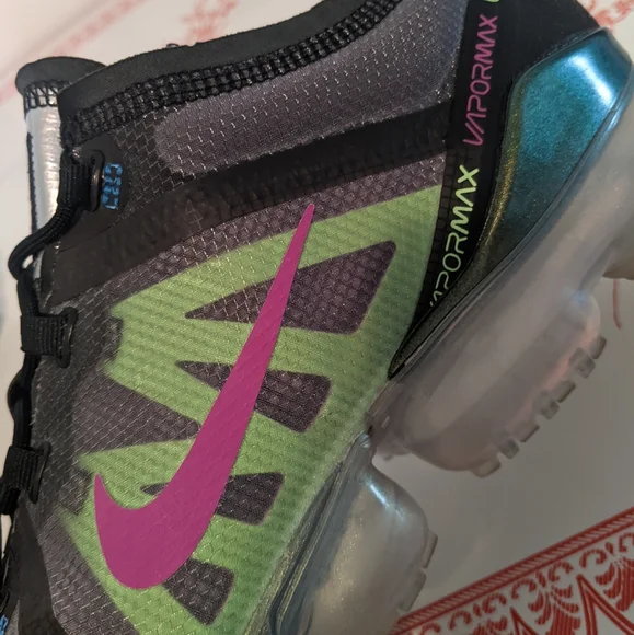 Nike Air Vapormax 2019 Black, Fuchsia, Lime Premium Men's 12 AT6810-001 - Picture 14 of 16